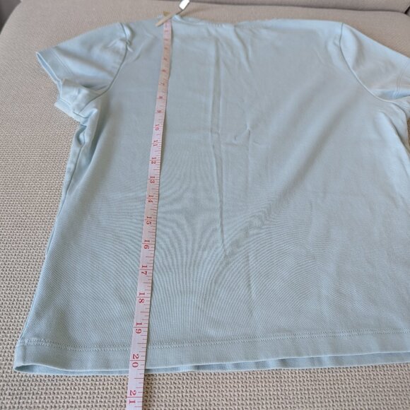 *2/$20* Uniqlo 90's y2k Light Blue Cotton Baby Tee, Size L - Picture 6 of 9